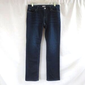 New J Jill Indigo Extra Dark Wash Stretch Slim Leg Reg Rise 5 Pocket Jeans 6P